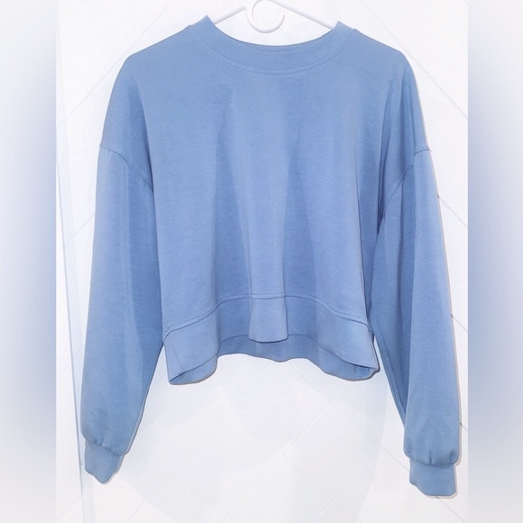 lululemon athletica Softstreme Utility, willow Aero Blue Crewneck Sweatshirt s8 - Picture 2 of 8